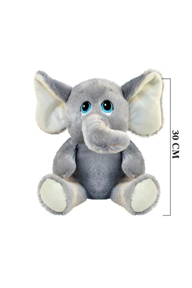 1257 Oturan Fil 30 Cm Gri -sly ürün görseli 1