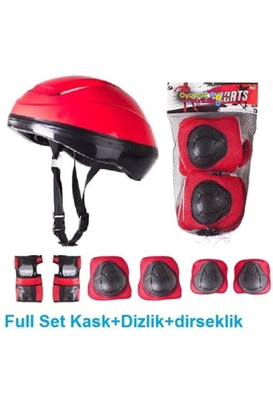 Çocuk Kask Dizlik Dirseklik Koruyucu Set 7 Parça ürün görseli 1