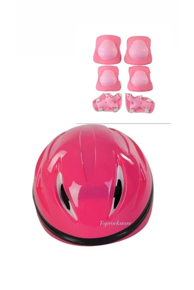 Çocuk Kask Dizlik Dirseklik Koruyucu Set 7 Parça ürün görseli 1