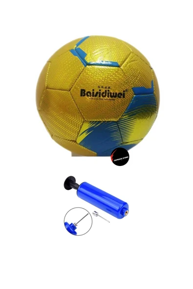 Parlak Dikişli Futbol Topu A Kalite Tüm Sahalara Uygun Şişirme Pompası Hediyeli ürün görseli 1