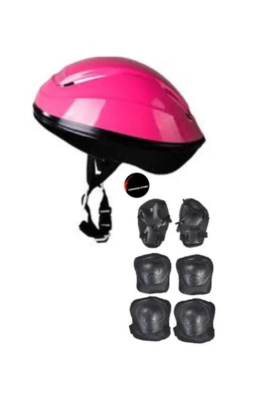 Çocuk Kask Dizlik Dirseklik Ellik Set 7 Parça Scooter Bisiklet Paten Kaykay Koruyucu Set ürün görseli 1