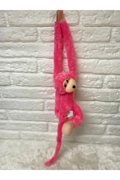 Sarılan Maymun Peluş Oyuncak pembe 57 Cm ürün görseli 1