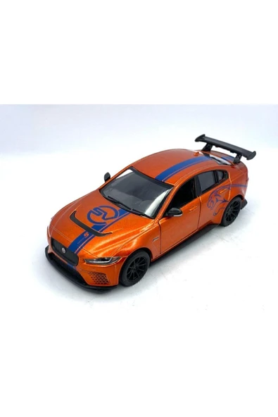 Çek Bırak Jaguar Xe Sv Project 8 ( Desenli Turuncu ) Oyuncak Araba ürün görseli 1