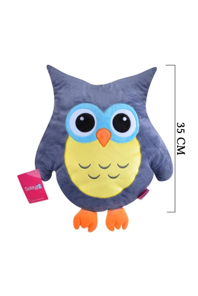 Baykuş Figürlü 35 Cm Yastık - Resim 2