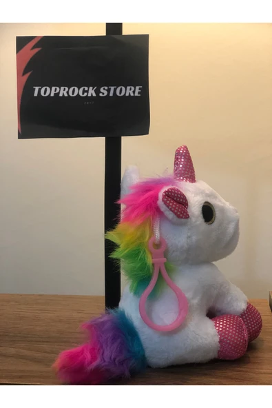 Sevimli Unicorn Peluş Oyuncak Hediyelik Oyuncak Anahtarlık Uyku Arkadaşı 12 cm - Resim 2