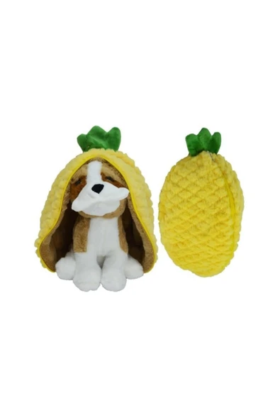Sevimli Köpek Ananas Peluş Uyku Arkadaşı 27 cm ürün görseli 1