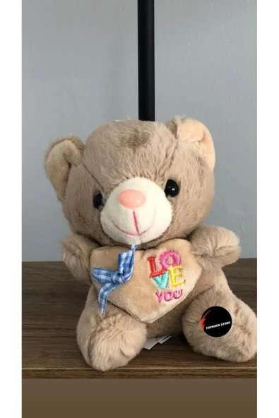 Sevimli Kalp Tutan Love Yazan Ayıcık Anahtarlık Hediyelik Uyku Arkadaşı 15 Cm ürün görseli 1
