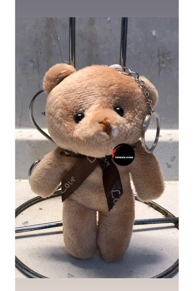 Sevimli Ayıcık Peluş Oyuncak Anahtarlık Uyku Arkadaşı Hediyelik 12 CM ürün görseli 1