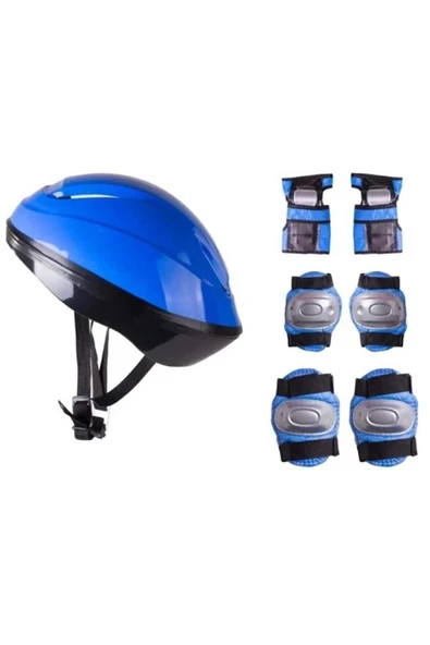 Çocuk Kask Dizlik Dirseklik Koruyucu Set 7 Parça ürün görseli 1