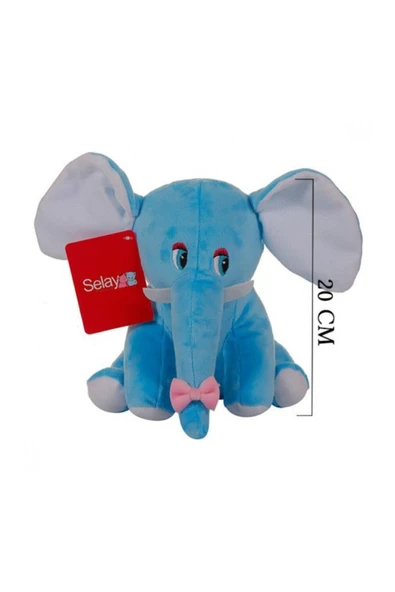 Peluş Fil Oyuncak Uyku Arkadaşı 20 Cm Mavi 1286 ürün görseli 1