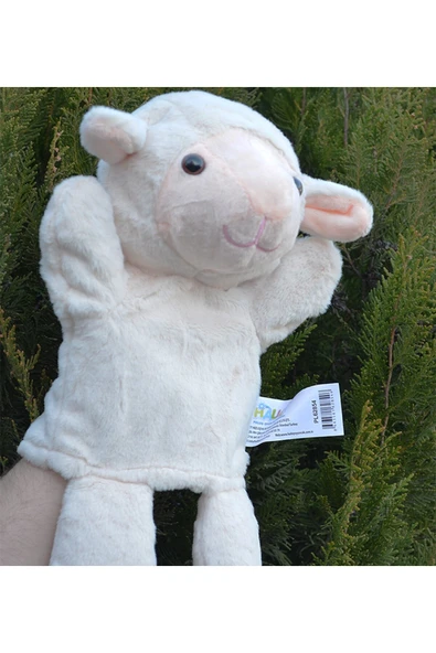 Kuzu Koyun Peluş El Kuklası Hayvanlar 30 Cm 62854 ürün görseli 1