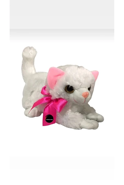 Miyavlayan Sesli Kedi Peluş Oyuncak 30 cm ürün görseli 1