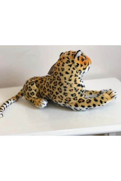 Sesli Kükreyen Leopar Peluş 40 Cm - Resim 3