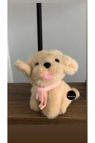 Sevimli Dil Çıkaran Köpek Peluş Oyuncak Anahtarlık Hediyelik Uyku Arkadaşı 15 Cm ürün görseli 1