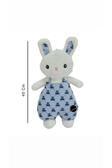 Sevimli Tulumlu Tavşan Peluş Oyuncak 40 cm Hediyelik Uyku Arkadaşı ürün görseli 1