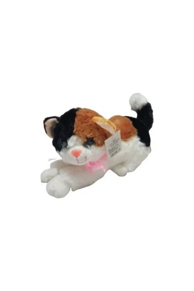 Sesli Miyavlayan Yatan Peluş Kedi ürün görseli 1