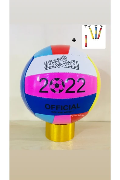 Dikişli Voleybol Topu ve Şişirme Pompası ürün görseli 1