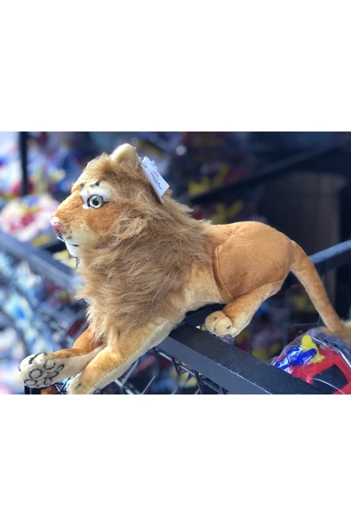 Sesli Kükreyen Aslan Peluş 30 Cm - Resim 2