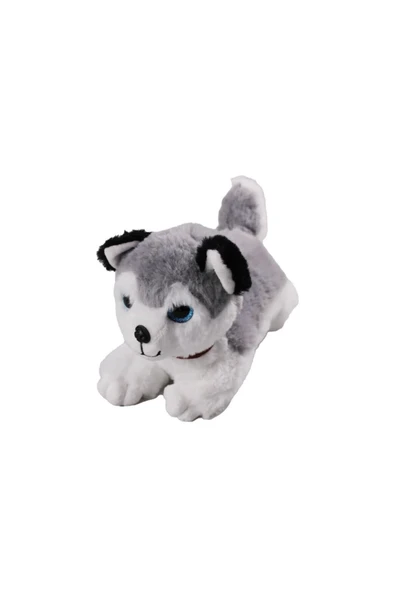 Havlayan Sesli Köpek Peluş Oyuncak Uyku Arkadaşı Hediyelik Peluş Yatan Köpek 35 cm ürün görseli 1
