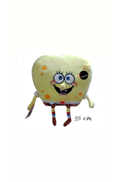 Sünger Bob Peluş Oyuncak Organik Kumaş 35 cm Hediyelik Uyku Arkadaşı ürün görseli 1