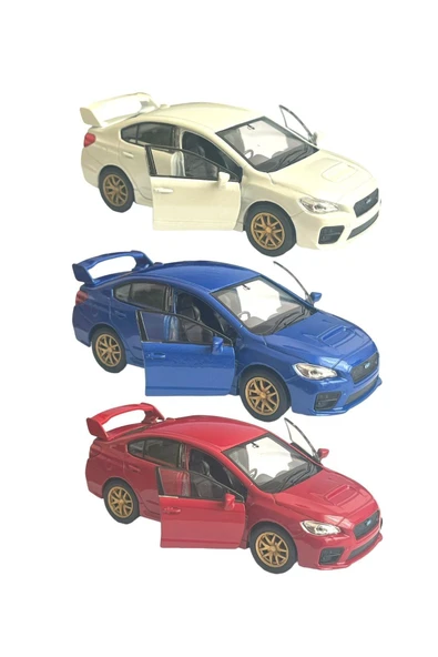 Subaru Impreza Wrx Sti 1:36 Ölçek Welly Marka 3 ADET MEGA SET ürün görseli 1