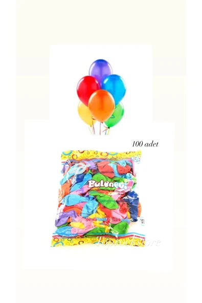 Renkli Balon 100 Adet 10 Inç ürün görseli 1