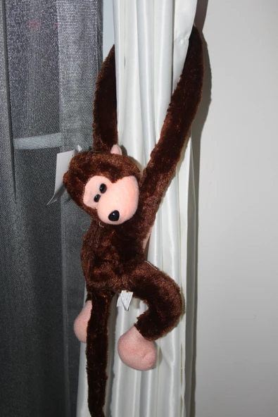 Sesli Sarılan Peluş Maymun 25cm - - Resim 2
