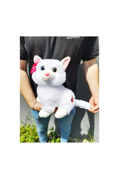 Sevimli Tatlı Peluş Kedi Büyük Boy ürün görseli 1
