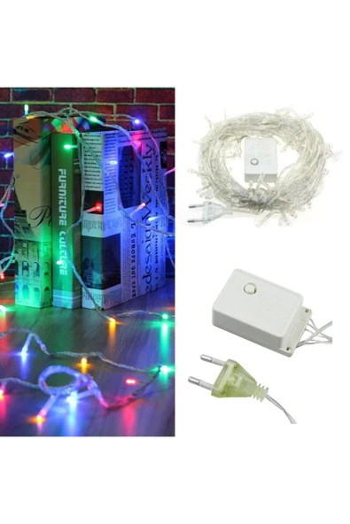 Renkli Dekor Lambası, 10 Metre, 100 Led, Canlı ve Şık Aydınlatma Dekoru ürün görseli 1