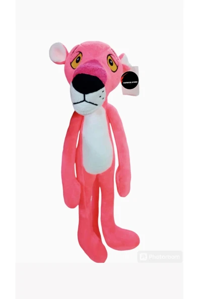 Sevimli Pembe Panter Peluş Oyuncak Uyku Arkadaşı Büyük Boy 70 cm ürün görseli 1