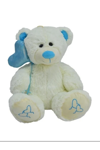 Sevimli Peluş Kalpli Balonlu Ayıcık Uyku Arkadaşım 30 cm ürün görseli 1