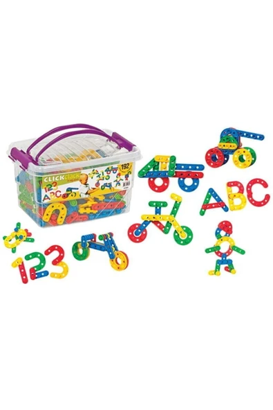Unisex Çocuk Renkli Click Clack Puzzle 192 Parça ürün görseli 1