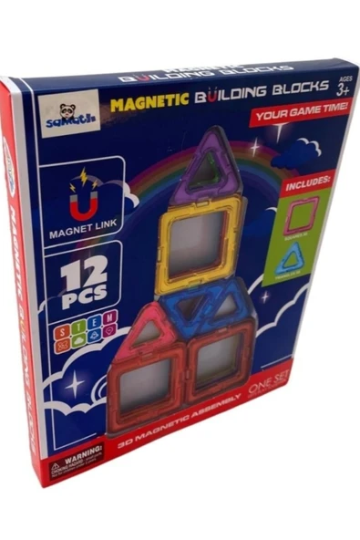 Eğitici Manyetik Bloklar 12 parça - Resim 3