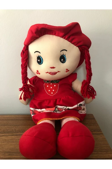 Çilek Bez Bebek 40 cm Uyku Arkadaşı Hediyelik Oyuncak ürün görseli 1