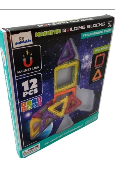 Eğitici Manyetik Bloklar 12 parça - Resim 2