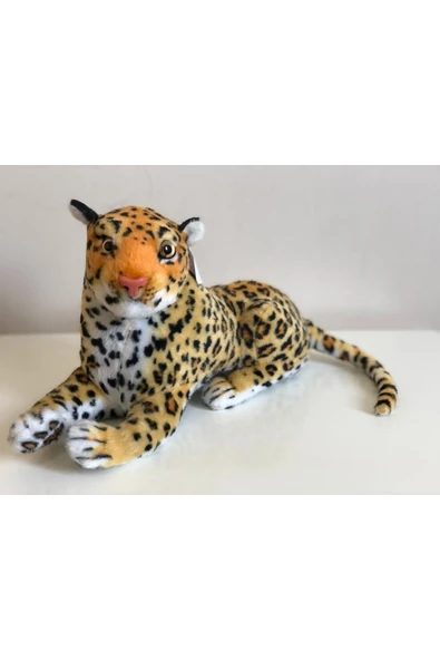 Sesli Kükreyen Leopar Peluş 40 Cm - Resim 2