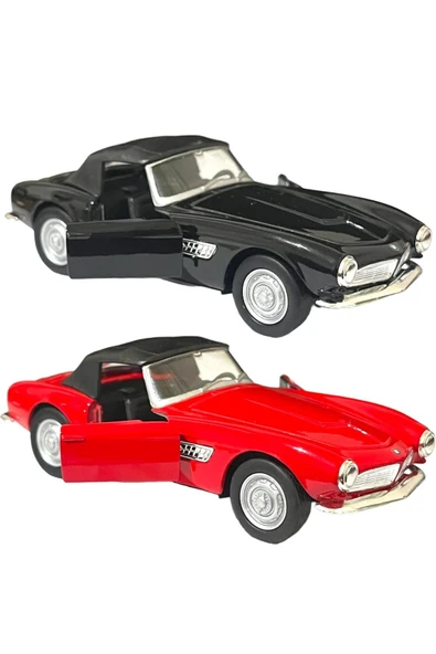 Bmw 507 Model Araba 1956 Model 1/36 Kırmızı Ve Siyah 2li Set ürün görseli 1
