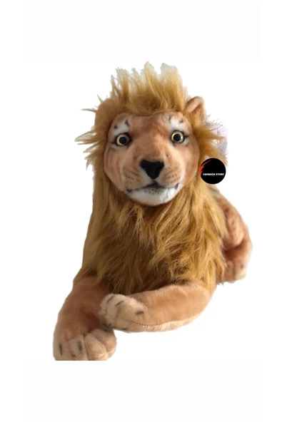 Peluş Aslan Oyuncak Gerçek Bakış Hediyelik Uyku Arkadaşı 55 Cm ürün görseli 1