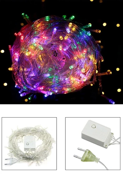10 Metre 100 Ledli 8 Fonksiyonlu Yılbaşı Süsü Dekor Led Işık ürün görseli 1
