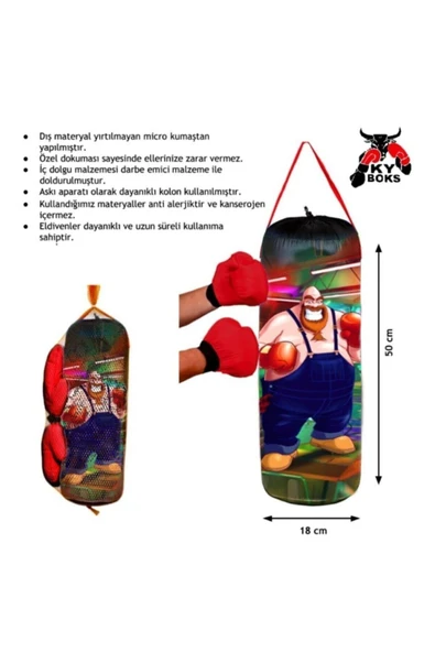 Çocuk Boks Torbası (çocuklar Için Kum Torbası) Eldiven Hediyeli ürün görseli 1