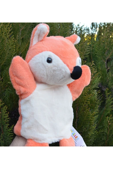 Turuncu Tilki Peluş El Kuklası Hayvanlar 30 Cm 62854 ürün görseli 1