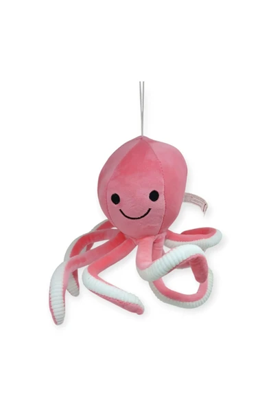 Peluş Sevimli Ahtapot 30 cm - Pembe - Resim 3