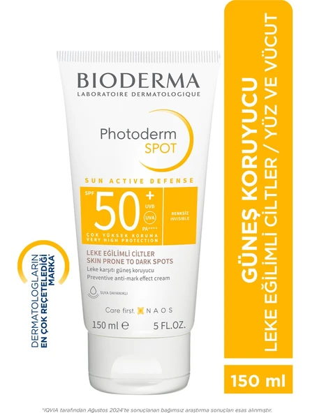 Bioderma Photoderm SPOT SPF50+ Yüksek Korumalı Yüz ve Vücut Güneş Kremi 150 ml ürün görseli 1