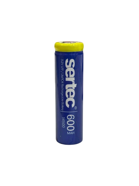 Sertec 3.2V IFR14500 600 MAH LifePO4 Pil ürün görseli 1