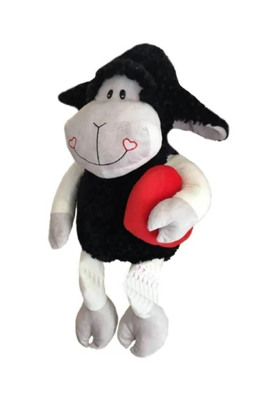 Kalp Tutan Aşık Kuzu Uyku Arkadaşım Peluş Oyuncak 22 cm ürün görseli 1