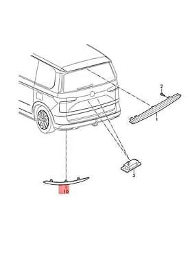 Vw T7 2022- Tampon Reflektörü Arka Sol  (Oem No:7T0945105) ürün görseli 1