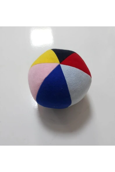 Renkli Yumuşak Çıngıraklı Küçük Bez Top Mini Futbol Topu ürün görseli 1