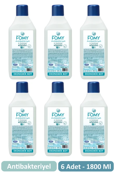 Fomy 1800 ml Köpük Sabun Yedek Şişe - 6 Adet Set ürün görseli 1