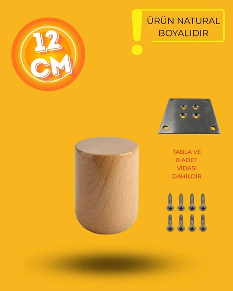 Ahşap Bohem Ayak 12 cm ürün görseli 1