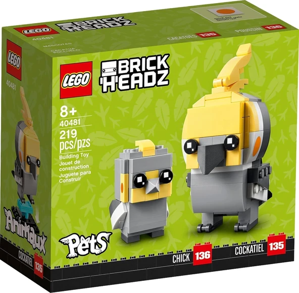 Lego 40481 Brickheadz Cockatiel Kuş Seti ürün görseli 1